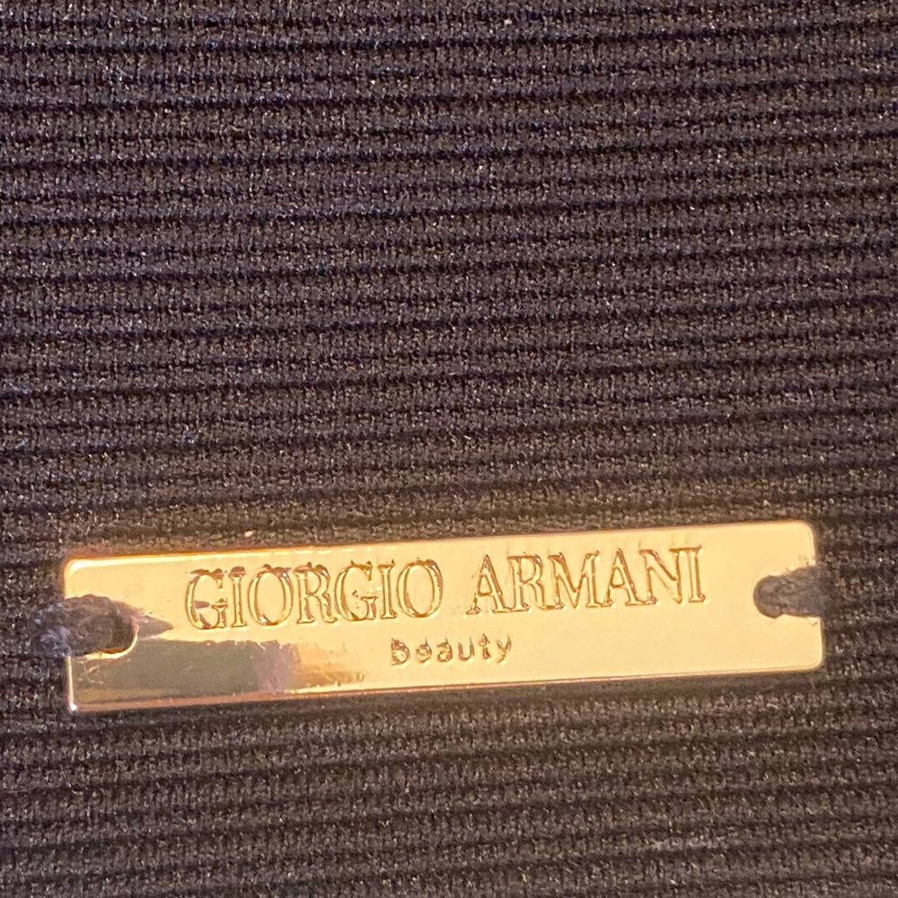 Giorgio Armani Black Pouch with Gold Detail